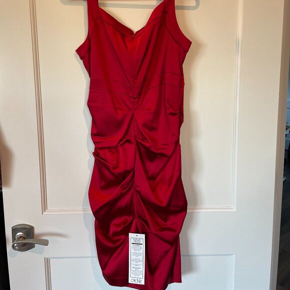Red Satin Cocktail Dress (size 12) - NWT - Picture 2 of 3